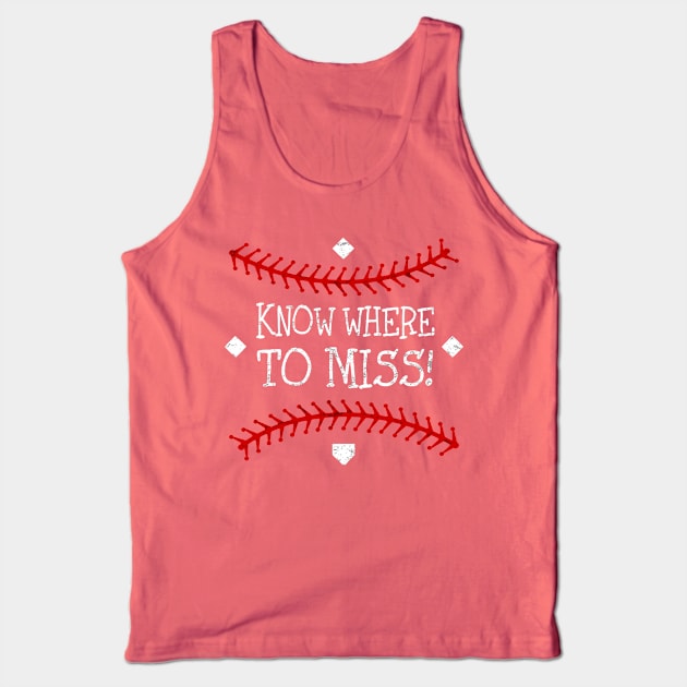 Primitive Baseball Know Where to Miss Fundamental Baseball Pitching Tank Top by TeeCreations